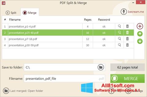 Στιγμιότυπο οθόνης PDF Split and Merge Windows 8.1