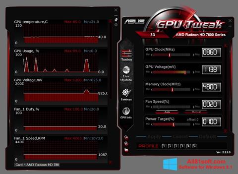 Στιγμιότυπο οθόνης ASUS GPU Tweak Windows 8.1
