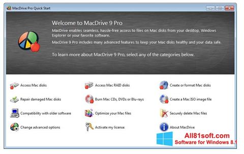 Στιγμιότυπο οθόνης MacDrive Windows 8.1