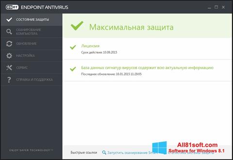 Στιγμιότυπο οθόνης ESET Endpoint Antivirus Windows 8.1