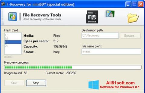 Στιγμιότυπο οθόνης F-Recovery SD Windows 8.1