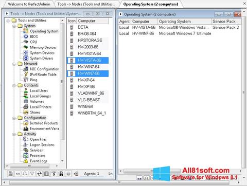 Στιγμιότυπο οθόνης Remote Administration Tool Windows 8.1