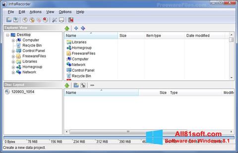 Στιγμιότυπο οθόνης InfraRecorder Windows 8.1