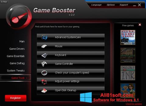 Στιγμιότυπο οθόνης Game Booster Windows 8.1