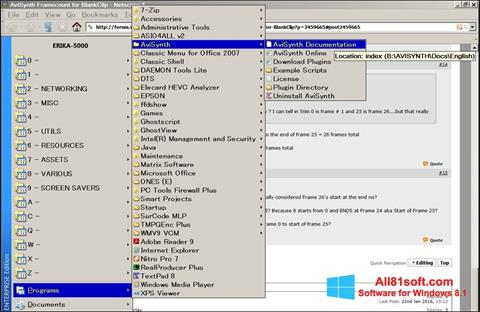Στιγμιότυπο οθόνης AviSynth Windows 8.1