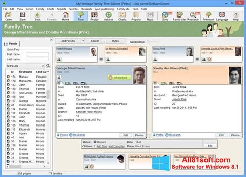 Στιγμιότυπο οθόνης Family Tree Builder Windows 8.1