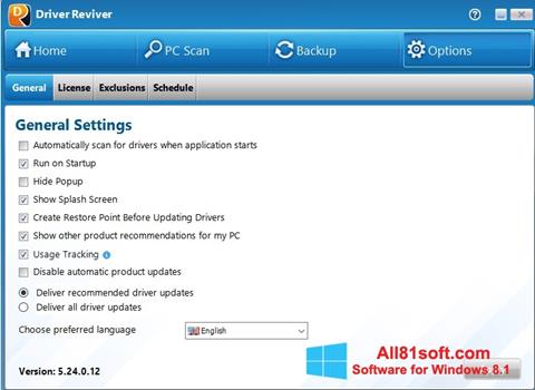 Στιγμιότυπο οθόνης Driver Reviver Windows 8.1