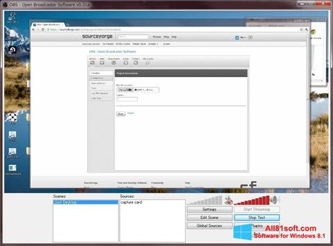 Στιγμιότυπο οθόνης Open Broadcaster Software Windows 8.1