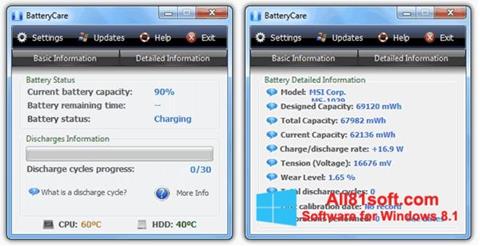 Στιγμιότυπο οθόνης BatteryCare Windows 8.1