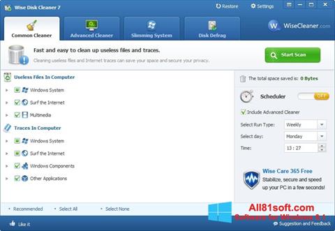 Στιγμιότυπο οθόνης Wise Disk Cleaner Windows 8.1