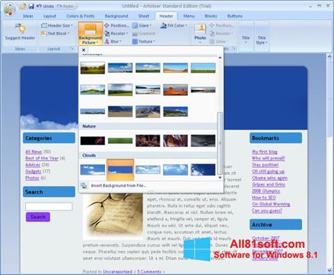 Στιγμιότυπο οθόνης Artisteer Windows 8.1
