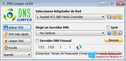 Στιγμιότυπο οθόνης DNS Jumper Windows 8.1