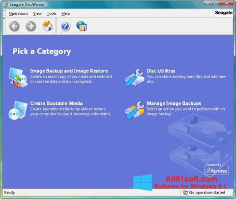 Στιγμιότυπο οθόνης Seagate DiscWizard Windows 8.1