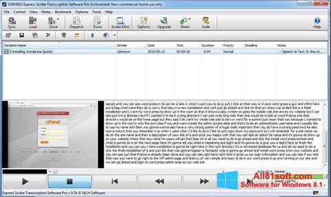 Στιγμιότυπο οθόνης Express Scribe Windows 8.1