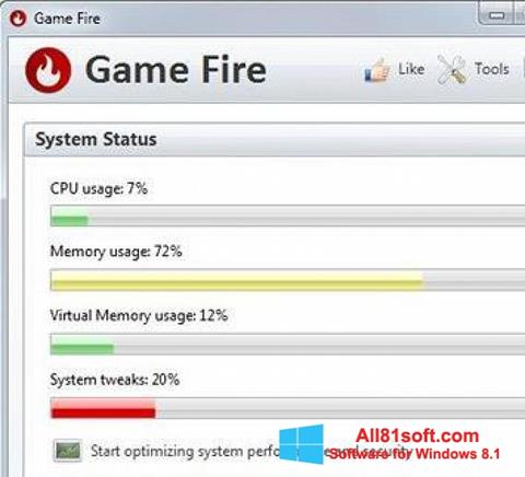 Στιγμιότυπο οθόνης Game Fire Windows 8.1
