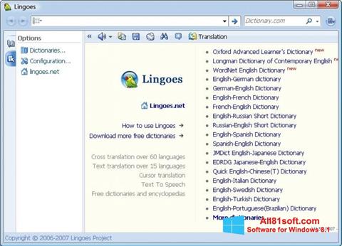 Στιγμιότυπο οθόνης Lingoes Windows 8.1
