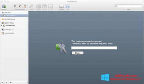 Στιγμιότυπο οθόνης RoboForm Windows 8.1