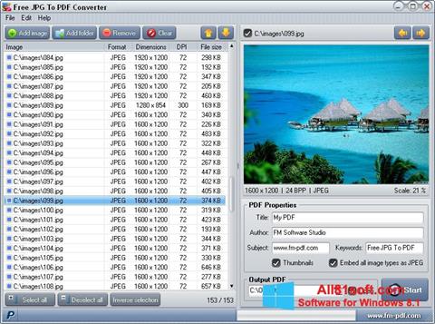 Στιγμιότυπο οθόνης JPG to PDF Converter Windows 8.1