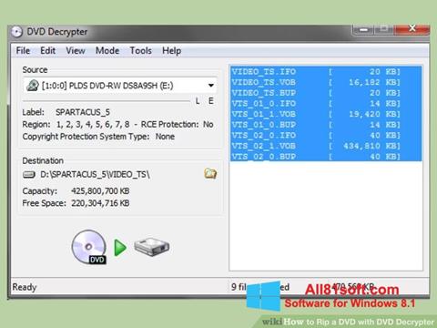 Στιγμιότυπο οθόνης DVD Decrypter Windows 8.1