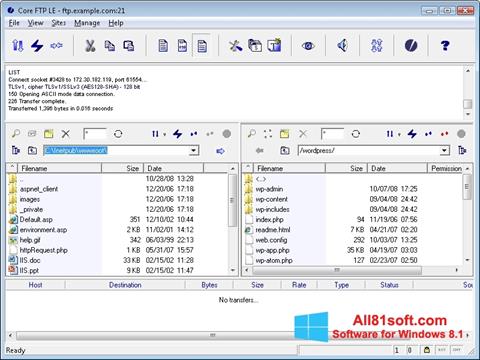 Στιγμιότυπο οθόνης Core FTP Windows 8.1