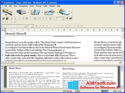 Στιγμιότυπο οθόνης CuneiForm Windows 8.1