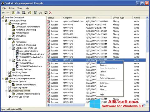 Στιγμιότυπο οθόνης DeviceLock Windows 8.1