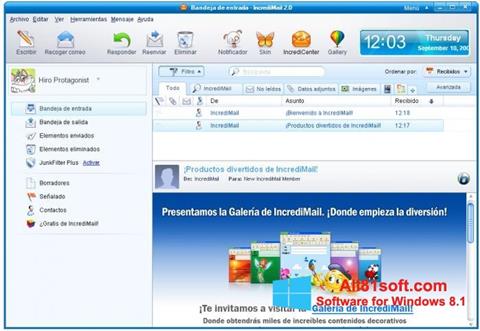 Στιγμιότυπο οθόνης IncrediMail Windows 8.1