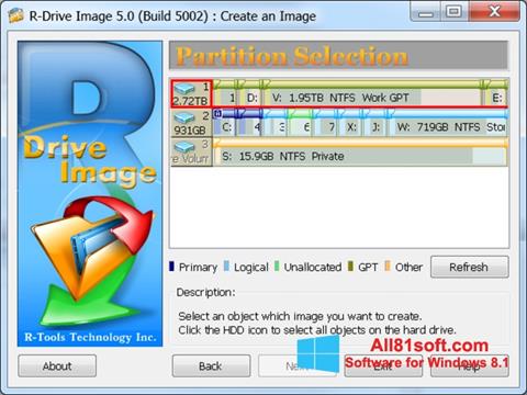 Στιγμιότυπο οθόνης R-Drive Image Windows 8.1