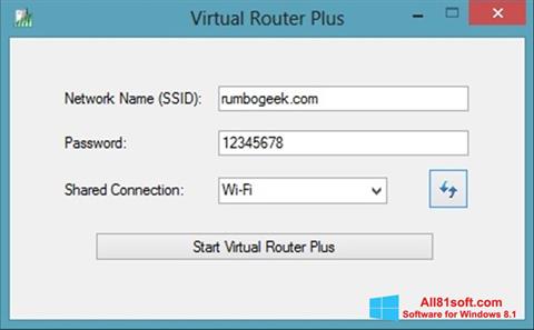 Στιγμιότυπο οθόνης Virtual Router Plus Windows 8.1