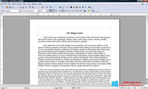 Στιγμιότυπο οθόνης OpenOffice Windows 8.1