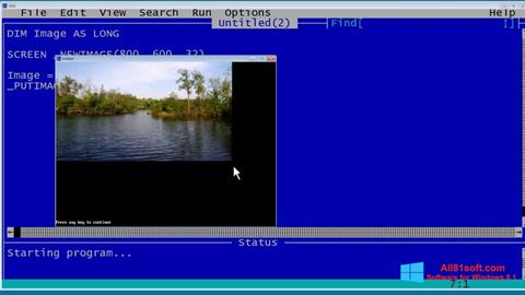 Στιγμιότυπο οθόνης QBasic Windows 8.1