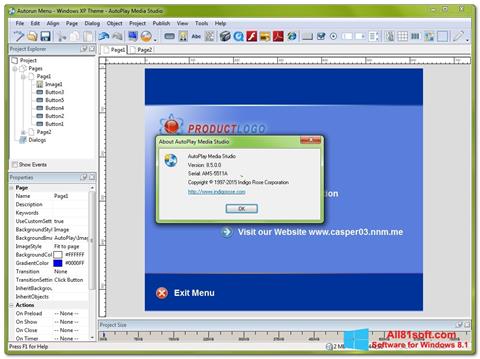 Στιγμιότυπο οθόνης AutoPlay Media Studio Windows 8.1
