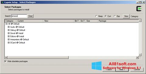Στιγμιότυπο οθόνης Cygwin Windows 8.1