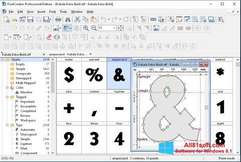 Στιγμιότυπο οθόνης Font Creator Windows 8.1