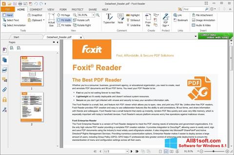 Στιγμιότυπο οθόνης Foxit Reader Windows 8.1
