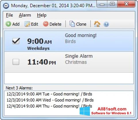 Στιγμιότυπο οθόνης Free Alarm Clock Windows 8.1
