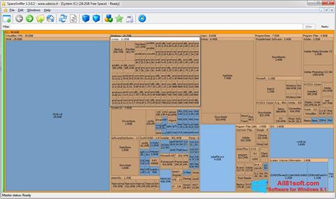 Στιγμιότυπο οθόνης SpaceSniffer Windows 8.1