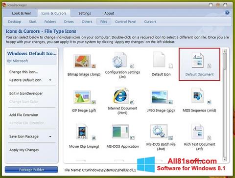 Στιγμιότυπο οθόνης IconPackager Windows 8.1