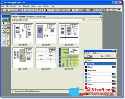 Στιγμιότυπο οθόνης Adobe PageMaker Windows 8.1