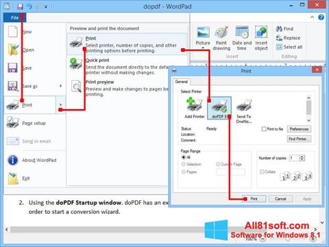Στιγμιότυπο οθόνης doPDF Windows 8.1
