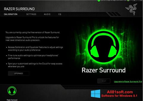Στιγμιότυπο οθόνης Razer Surround Windows 8.1