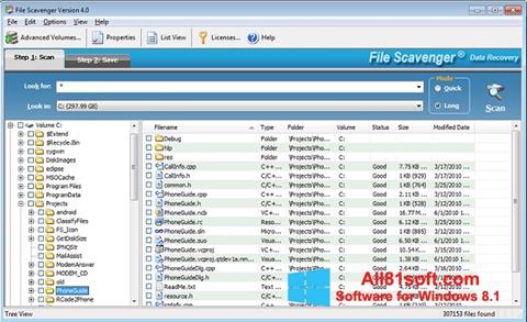 Στιγμιότυπο οθόνης File Scavenger Windows 8.1