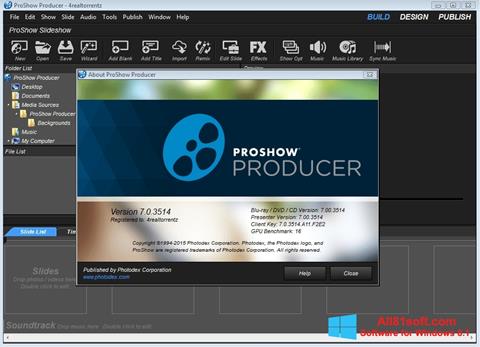 Στιγμιότυπο οθόνης ProShow Producer Windows 8.1