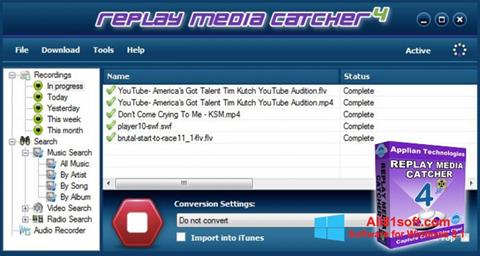 Στιγμιότυπο οθόνης Replay Media Catcher Windows 8.1