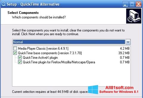 Στιγμιότυπο οθόνης QuickTime Alternative Windows 8.1