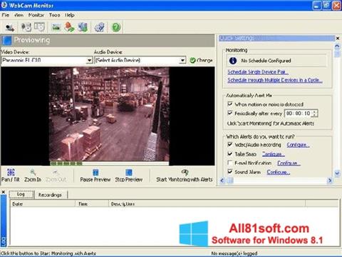 Στιγμιότυπο οθόνης WebCam Monitor Windows 8.1