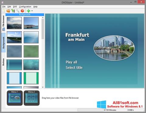 Στιγμιότυπο οθόνης DVDStyler Windows 8.1