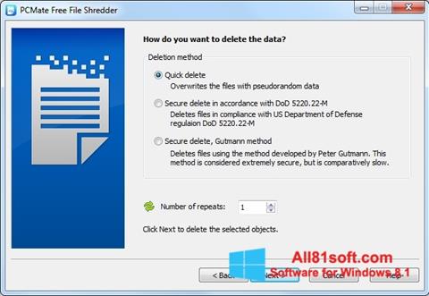 Στιγμιότυπο οθόνης File Shredder Windows 8.1