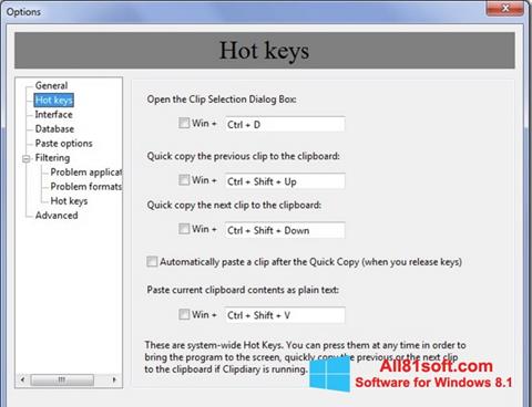 Στιγμιότυπο οθόνης Clipdiary Windows 8.1