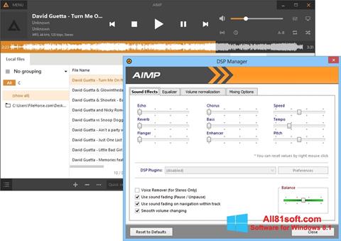 Στιγμιότυπο οθόνης AIMP Windows 8.1